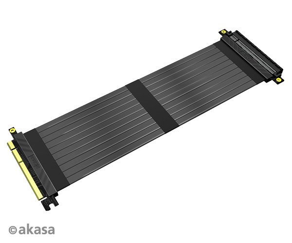 AKASA Riser black X3, 30 cm - obrázek č. 1
