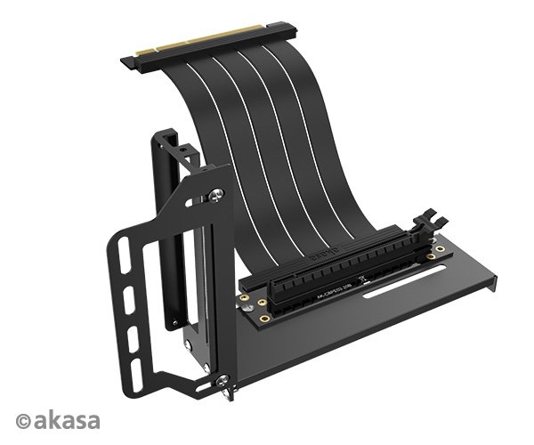 AKASA Riser black Pro, vertikálni VGA držák - obrázek č. 1