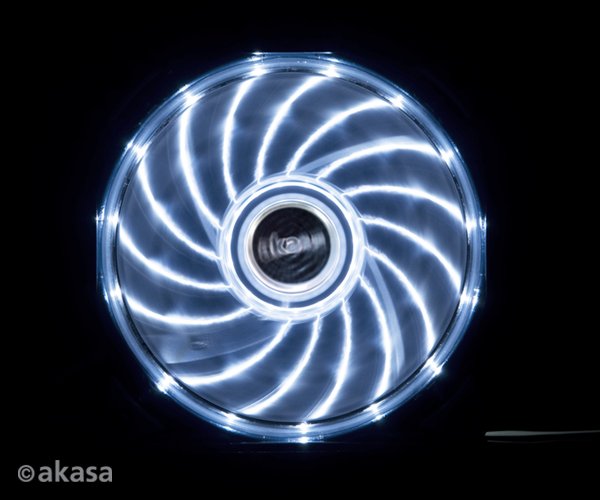 přídavný ventilátor Akasa Vegas LED 12 cm bílá - obrázek produktu