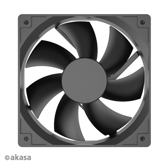 přídavný ventilátor Akasa 12 cm Smart black - obrázek č. 1