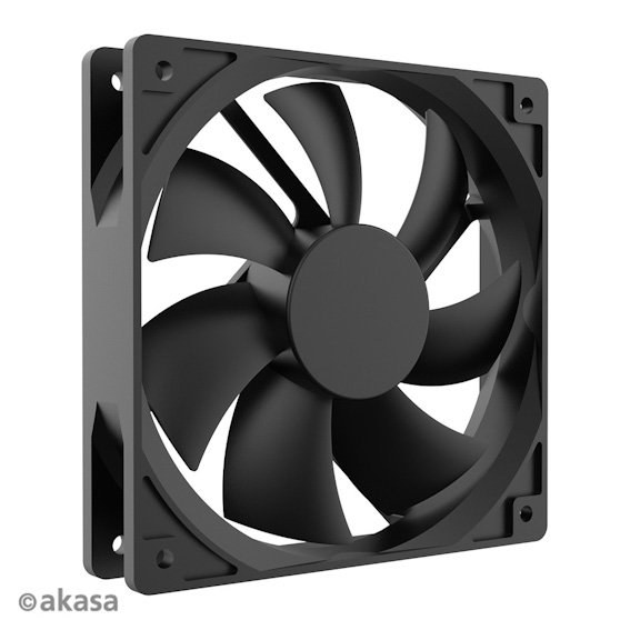 přídavný ventilátor Akasa 12 cm Smart black - obrázek č. 2