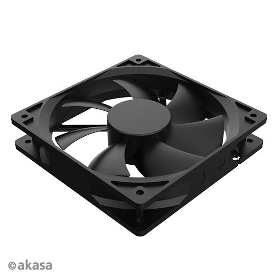 přídavný ventilátor Akasa 12 cm Smart black - obrázek č. 3