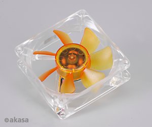 ventilátor Akasa - 8 cm - Amber - ultra tichý - obrázek produktu