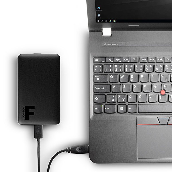 AXAGON EE25-F6B, USB3.0 - SATA 6G 2.5" FULLMETAL externí box, černý - obrázek č. 3