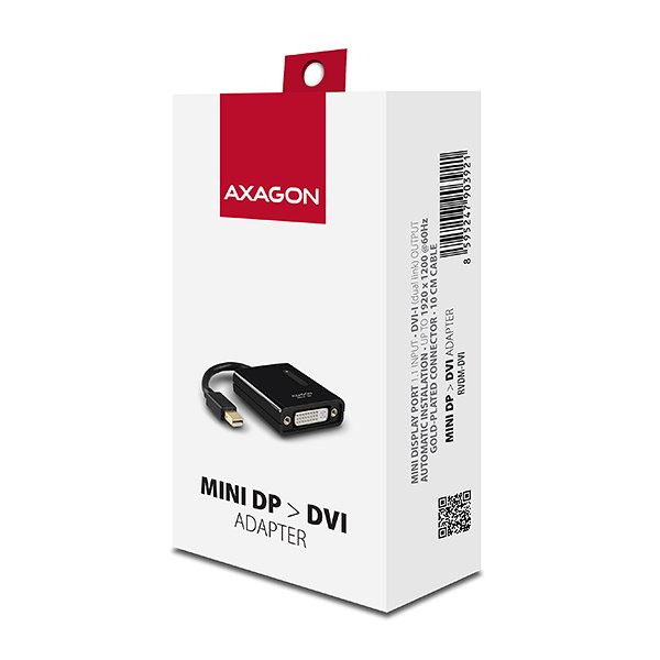 AXAGON RVDM-DVI, Mini DisplayPort -> DVI redukce /  adaptér, FullHD - obrázek č. 5