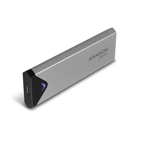 AXAGON EEM2-U3C, USB-C 3.2 Gen 1 - M.2 SATA SSD kovový box, délka 42 až 80 mm - obrázek č. 1
