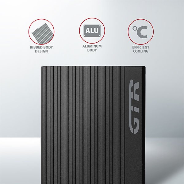 AXAGON EEM2-GTR, USB-C 3.2 Gen 2 - M.2 NVMe SSD kovový THIN RIB box - obrázek č. 2