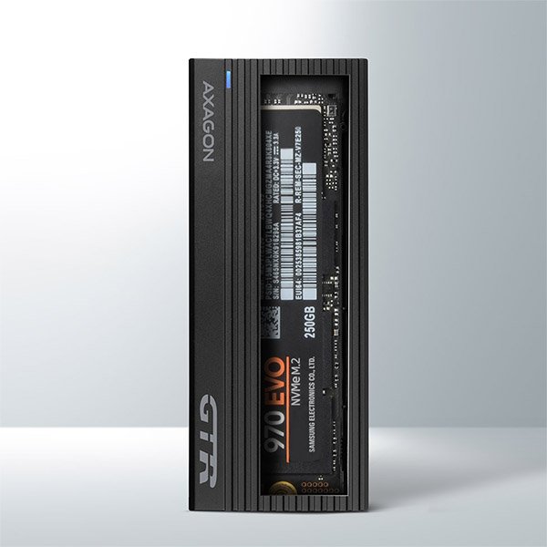AXAGON EEM2-GTR, USB-C 3.2 Gen 2 - M.2 NVMe SSD kovový THIN RIB box - obrázek č. 4