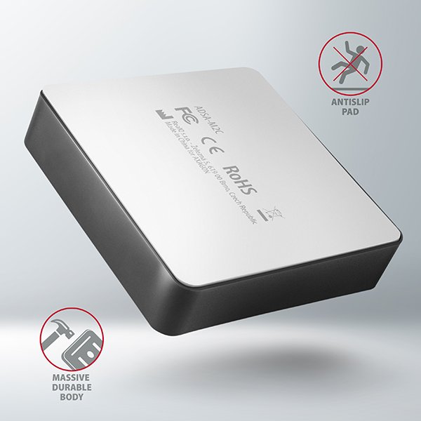 AXAGON ADSA-M2C, USB-C 3.2 Gen 2 -  2x M.2 NVMe SSD CLONE MASTER dokovací stanice - obrázek č. 7