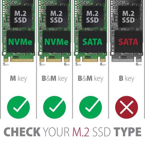 AXAGON EEM2-SB2, USB-C 3.2 Gen 2 - M.2 NVMe & SATA SSD kovový RAW box, bezšroubkový, černý - obrázek č. 11