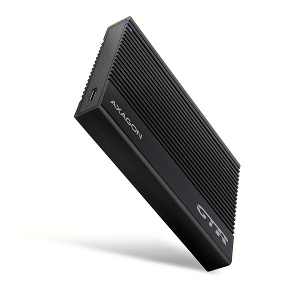 AXAGON EE25-GTR, USB-C 10Gbps - SATA 6G 2.5" RIBBED box, černý - obrázek produktu