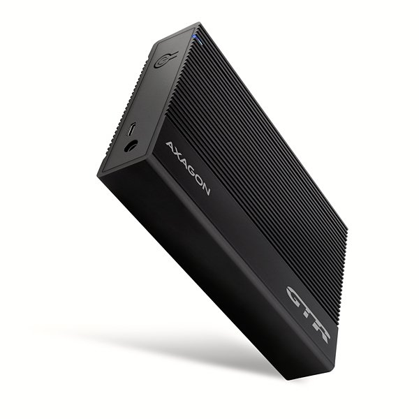 AXAGON EE35-GTR, USB-C 5Gbps - SATA 6G 3.5" RIBBED box, černý - obrázek produktu
