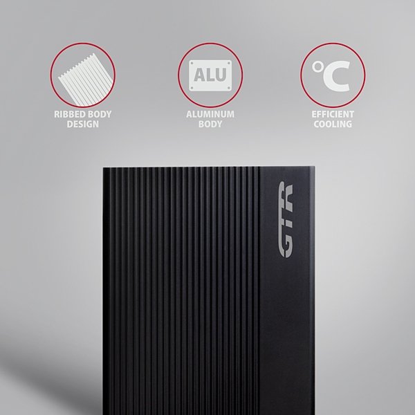 AXAGON EE35-GTR, USB-C 5Gbps - SATA 6G 3.5" RIBBED box, černý - obrázek č. 2