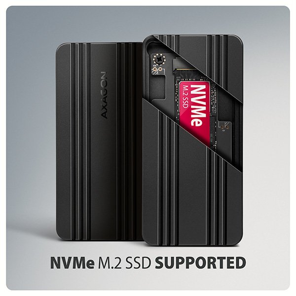 AXAGON EEM2-40G, USB-C 40Gbps externí box pro M.2 NVMe SSD, zesílený hliník - obrázek č. 6