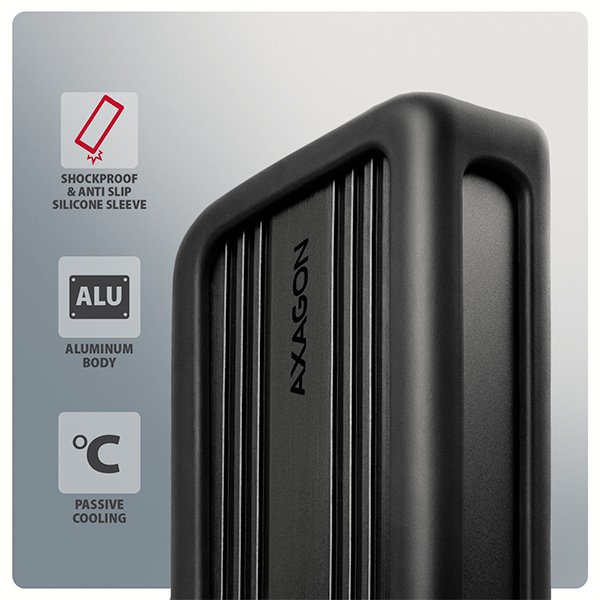 AXAGON EEM2-40G, USB-C 40Gbps externí box pro M.2 NVMe SSD, zesílený hliník - obrázek č. 10