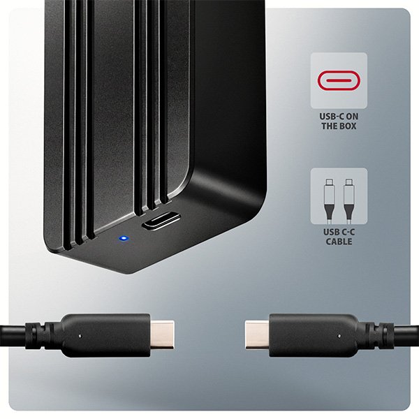 AXAGON EEM2-40G, USB-C 40Gbps externí box pro M.2 NVMe SSD, zesílený hliník - obrázek č. 12