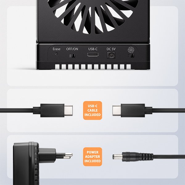 AXAGON ADSA-M2C44, USB4 dokovací stanice pro 4× M.2 NVMe SSD s funkcí klonování - obrázek č. 3