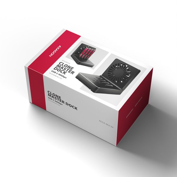 AXAGON ADSA-M2C44, USB4 dokovací stanice pro 4× M.2 NVMe SSD s funkcí klonování - obrázek č. 6