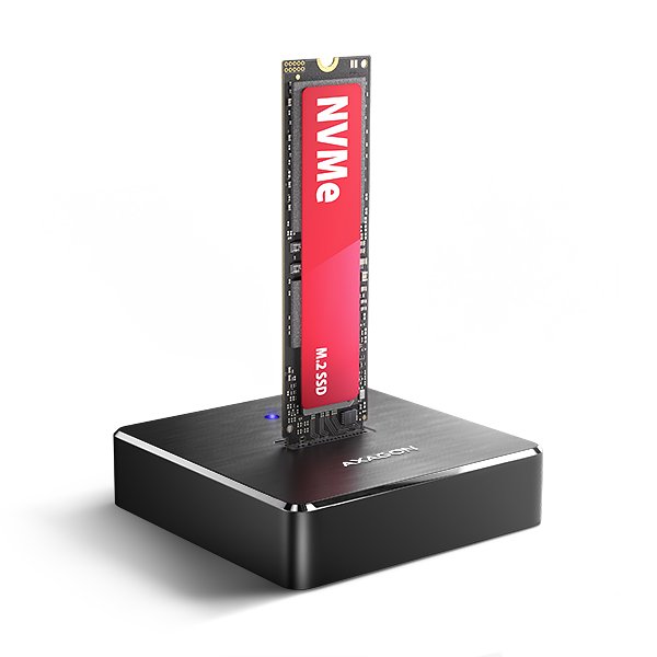 AXAGON ADSA-M2C11, USB-C 10Gbps dokovací stanice pro 1× M.2 NVMe / SATA SSD - obrázek č. 1