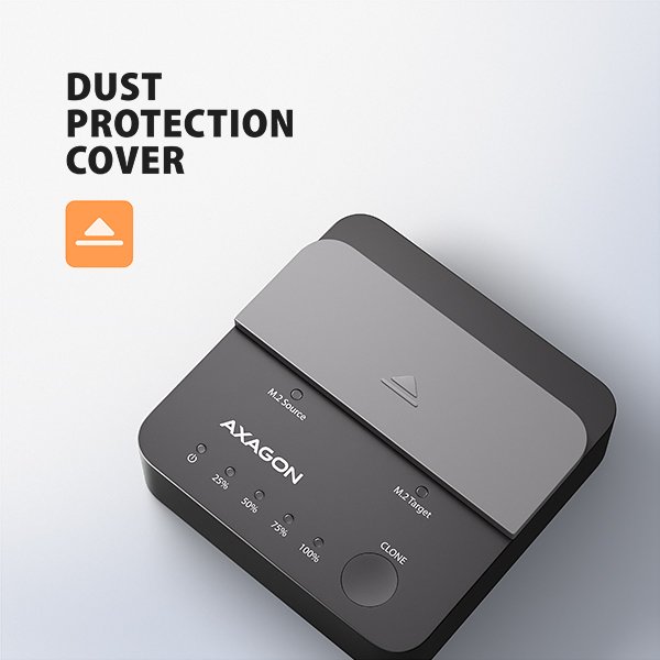 AXAGON ADSA-M2C22L, USB-C 20Gbps dokovací stanice pro 2× M.2 NVMe SSD s funkcí klonování - obrázek č. 11