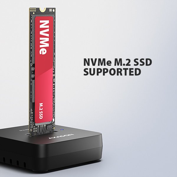 AXAGON ADSA-M2C11L, USB-C 10Gbps dokovací stanice pro 1× M.2 NVMe SSD - obrázek č. 3