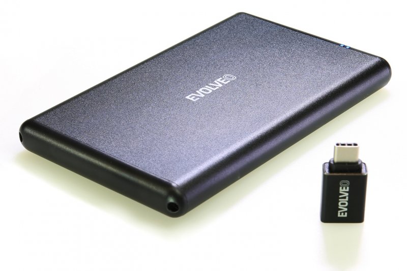 EVOLVEO 2.5" Tiny 2, 10Gb/ s, externí rámeček na HDD, USB A 3.1 + redukce USB A/ USB C - obrázek produktu