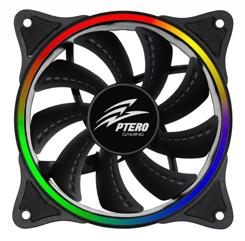 EVOLVEO Ptero FR1, Rainbow, PWM, 6pin, 5V  RGB ventilátor 120mm - obrázek produktu