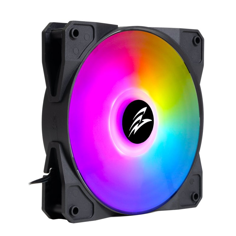 EVOLVEO 12FSB, ventilátor, 120mm, 4pin molex, ARGB, slave, černý - obrázek č. 1