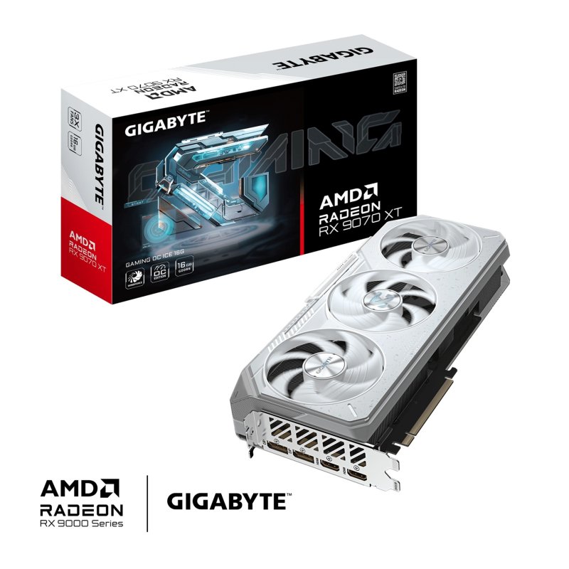 GIGABYTE Radeon™ RX 9070 XT GAMING OC ICE 16G - obrázek produktu