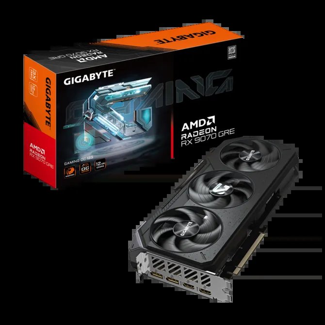 GIGABYTE Radeon RX 9070 GRE / Gaming / OC / 12GB / GDDR6 - obrázek produktu
