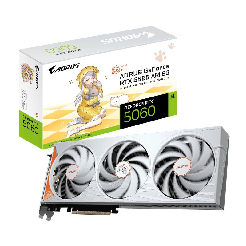 GIGABYTE AORUS GeForce RTX 5060 ARI / 8GB / GDDR7 - obrázek produktu