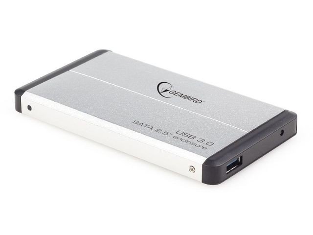 GEMBIRD externí kryt pro 2,5" USB3.0, stříbrný - obrázek produktu