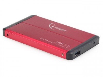 GEMBIRD externí box pro 2,5" disk, USB3.0, red - obrázek produktu
