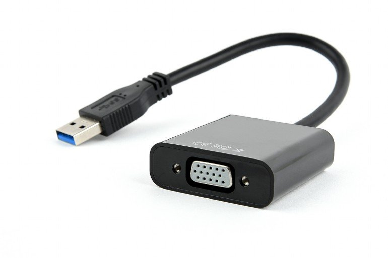 GEMBIRD USB 3.0 - VGA, M/ F, 15cm, černý - obrázek produktu