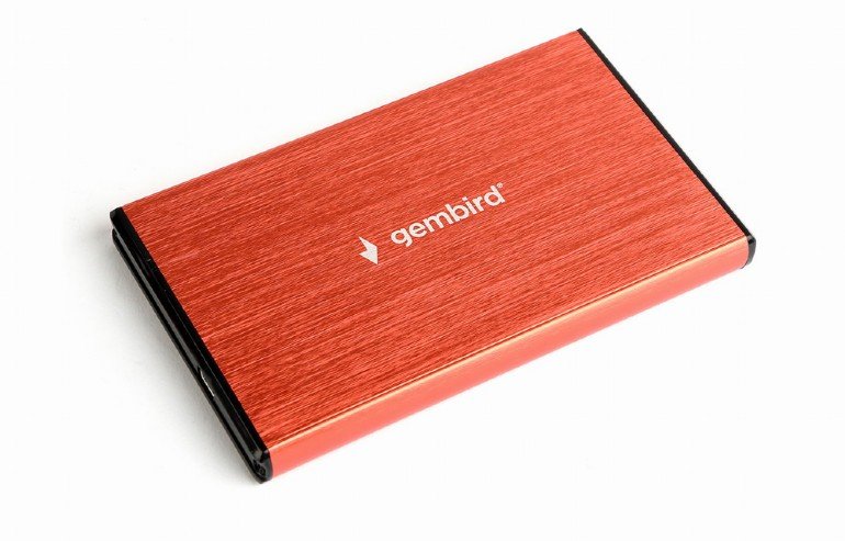 GEMBIRD externí box na 2.5` HDD, USB 3.0, červený - obrázek produktu