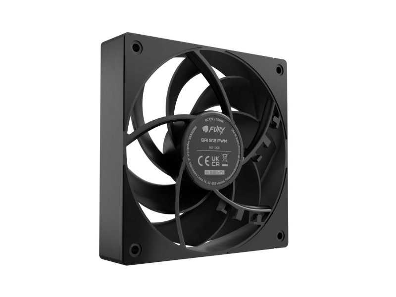 Ventilátor FURY SAI S12 PWM,  3-Pack, Černý - obrázek č. 4