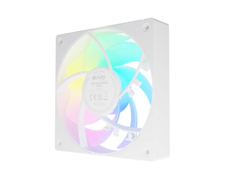 Ventilátor FURY SAI S12 ARGB PWM, Bílý - obrázek č. 2