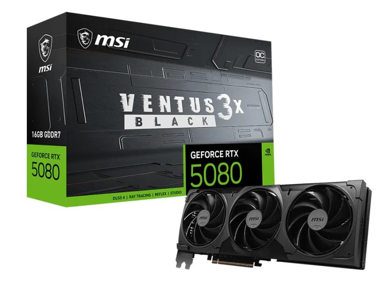 MSI RTX 5080 VENTUS 3X / OC / 16GB / GDDR7 - obrázek produktu
