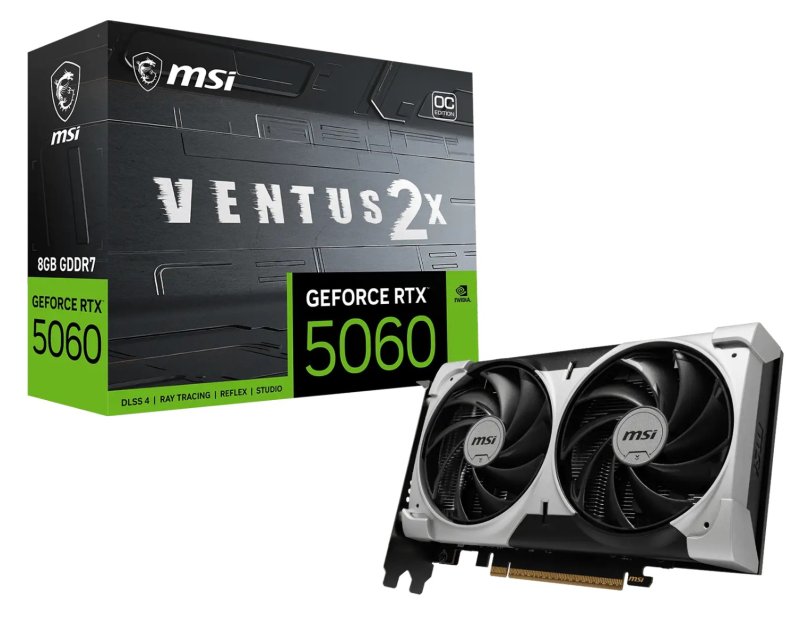 MSI RTX 5060 VENTUS 2X V1 / OC / 8GB / GDDR7 - obrázek produktu