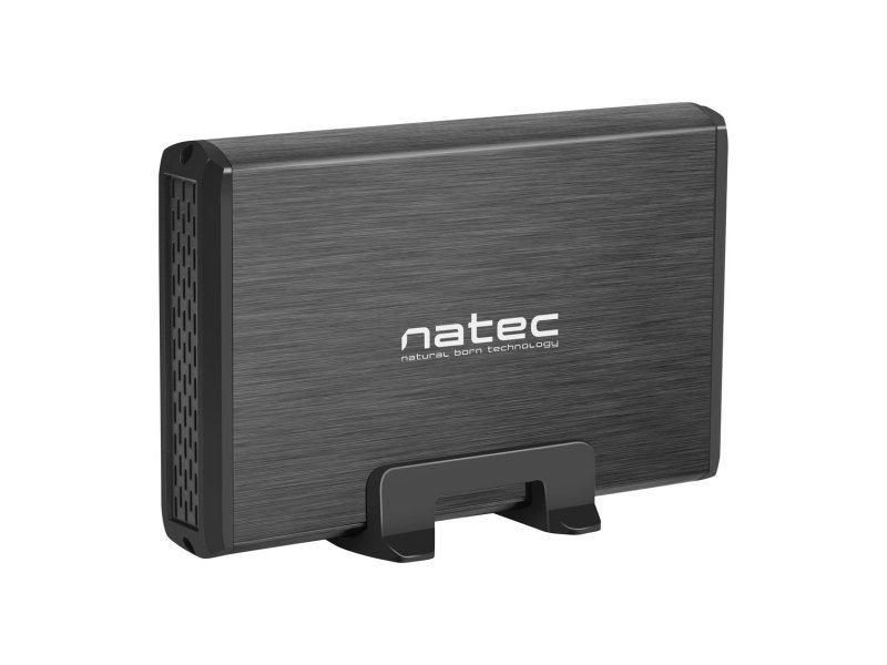 Externí box pro HDD 3,5" USB 3.0 Natec Rhino, černý,  včetně napájecího adaptéru - obrázek produktu