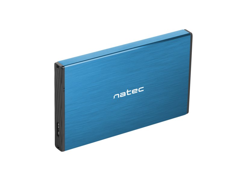Externí box pro HDD 2,5" USB 3.0 Natec Rhino Go, modrý, hliníkové tělo - obrázek produktu