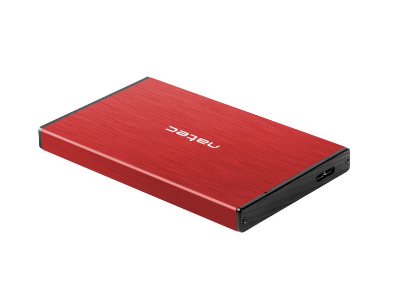 Externí box pro HDD 2,5" USB 3.0 Natec Rhino Go, červený, hliníkové tělo - obrázek č. 3