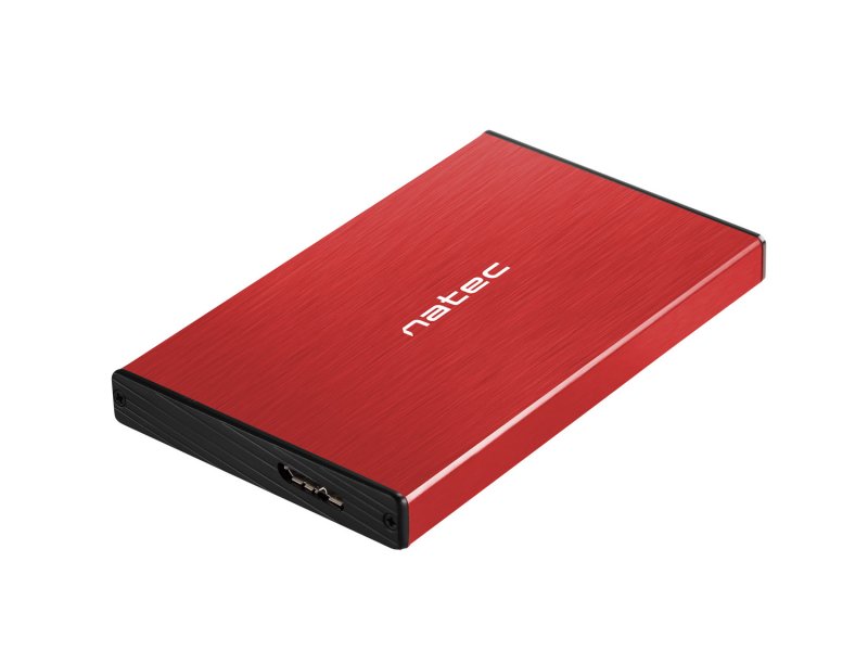 Externí box pro HDD 2,5" USB 3.0 Natec Rhino Go, červený, hliníkové tělo - obrázek č. 4