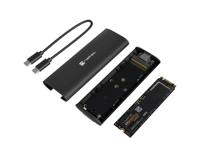 Externí box pro SSD Natec RHINO M.2 NVME LITE USB-C 3.1 GEN2, hliníkové tělo - obrázek č. 2