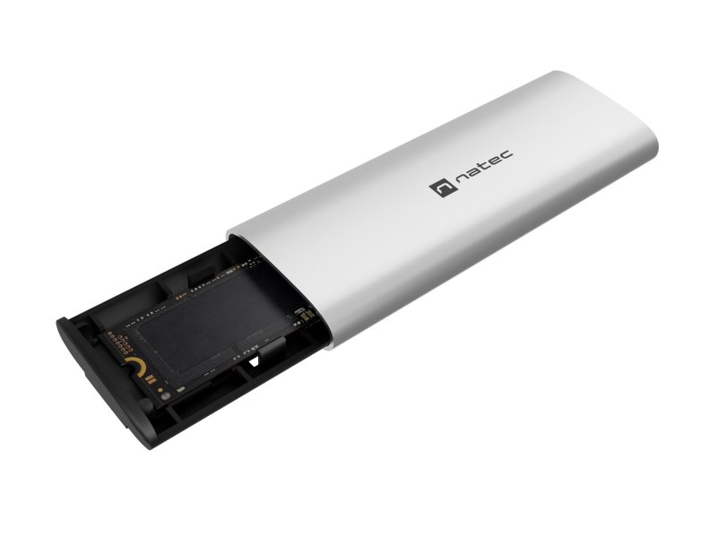Externí box pro SSD Natec RHINO M.2 NVME LITE USB-C 3.2 GEN 2, hliníkové tělo, ARCTIC SILVER - obrázek č. 8