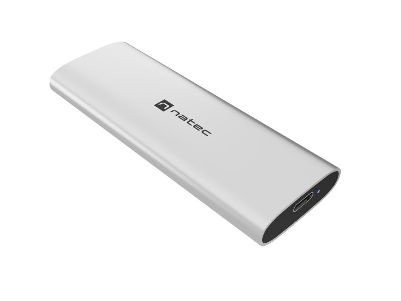 Externí box pro SSD Natec RHINO M.2 NVME LITE USB-C 3.2 GEN 2, hliníkové tělo, ARCTIC SILVER - obrázek produktu