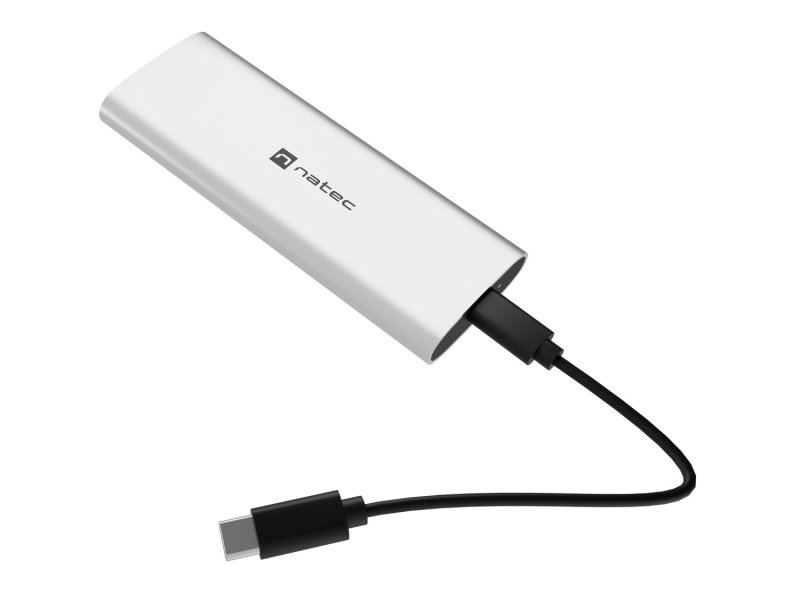 Externí box pro SSD Natec RHINO M.2 NVME LITE USB-C 3.2 GEN 2, hliníkové tělo, ARCTIC SILVER - obrázek č. 2
