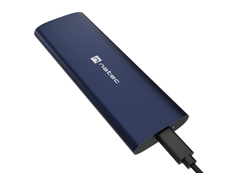 Externí box pro SSD Natec RHINO M.2 NVME LITE USB-C 3.2 GEN 2, hliníkové tělo, STEEL NAVY - obrázek č. 3