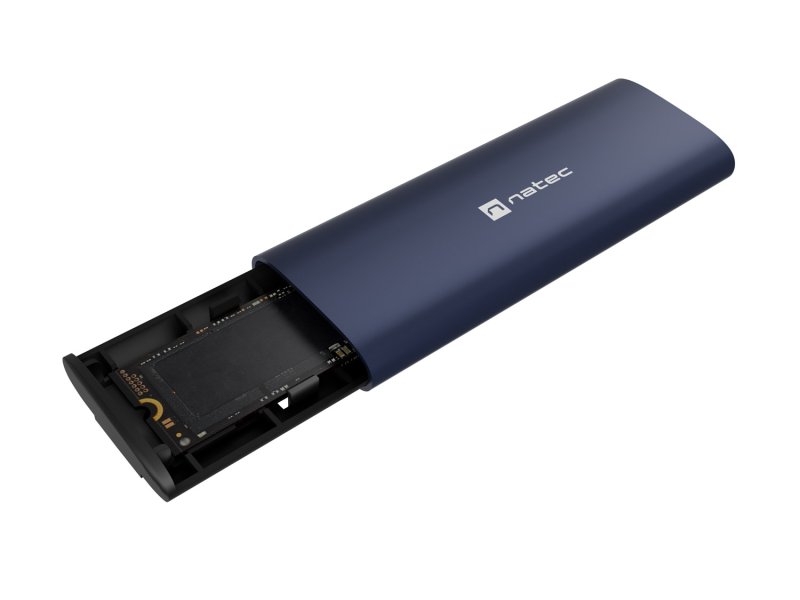 Externí box pro SSD Natec RHINO M.2 NVME LITE USB-C 3.2 GEN 2, hliníkové tělo, STEEL NAVY - obrázek č. 10