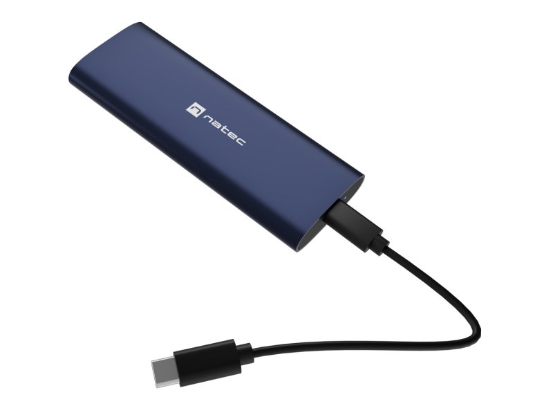 Externí box pro SSD Natec RHINO M.2 NVME LITE USB-C 3.2 GEN 2, hliníkové tělo, STEEL NAVY - obrázek č. 4